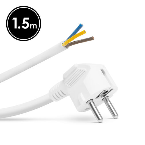 05941A • Montovateľná sieťová zásuvka - 1,5 metrov dlhý kábel - 3 x 1,5 mm² - biela