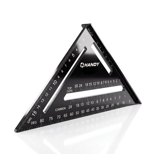11001 • Pravouhlé pravítko a uhlomer – 18,5 cm – kov