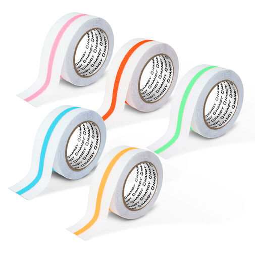 11075 • Protišmyková lepiaca páska – s fosforeskujúcim značkovacím pruhom – 5 m x 50 mm – 5 druhov