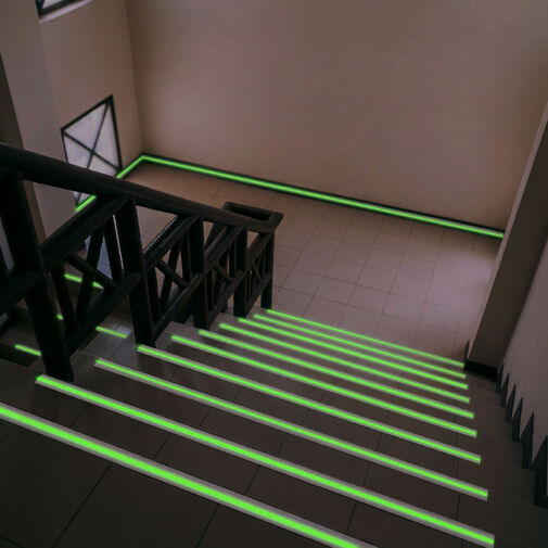 11075 • Protišmyková lepiaca páska – s fosforeskujúcim značkovacím pruhom – 5 m x 50 mm – 5 druhov