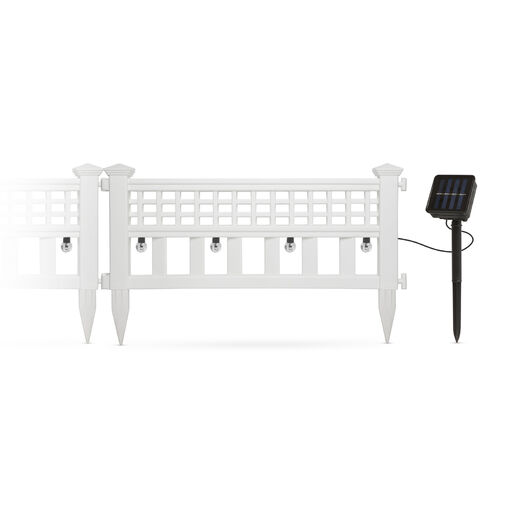11237 • LED solárny plot - 58 x 36 x 3,5 cm - studená biela - 4 ks / sada