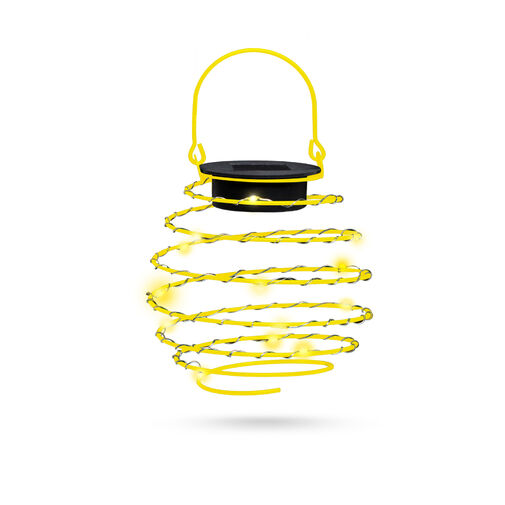 11248B • LED solárna špirálová lampa - teplá biela - 12  cm - žltá farba