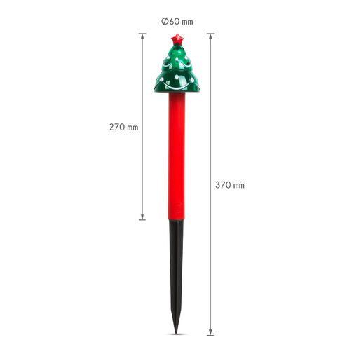 11374G • LED solárna lampa - vianočný strom