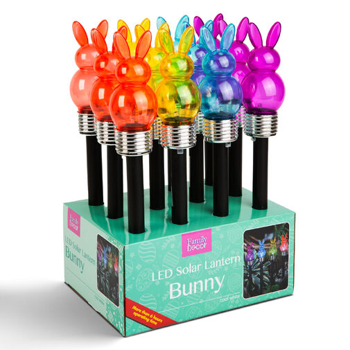 11374H • Zapichovacia solárna lampa - zajačik - 1 biela LED - 5,5 x 38,5 cm