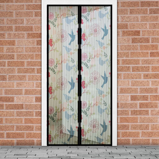 11398J • Sieťka proti hmyzu na dvere - magnetická 100 x 210 cm - vtáčiky