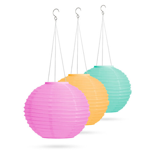 11399H • Solárny lampión - 3 farby - studená biela LED - 28 cm