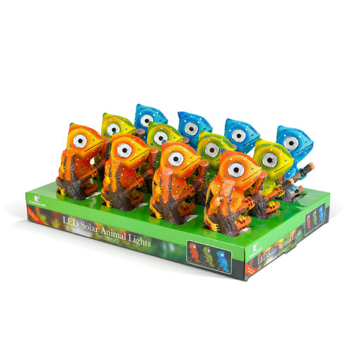 11424 • LED solárna zvieracia figúrka – chameleón – 2× teplá biela LED – 3 druhy