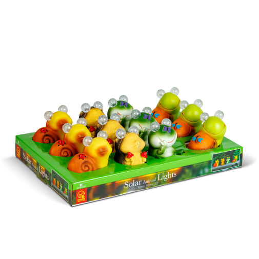 11429A • Solárne zvieracie figúrky – 4 druhy – 2 teplé biele LED – 9 cm