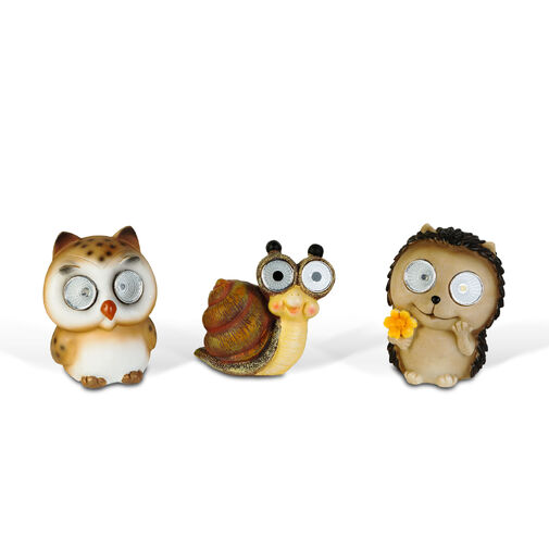 11429B • Solárne zvieracie figúrky – 3 druhy – 2 teplé biele LED – 10 cm