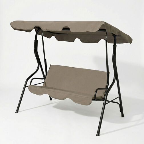 11492A • Záhradná hojdačka - 170 x 110 x 153 cm - tmavobéžová