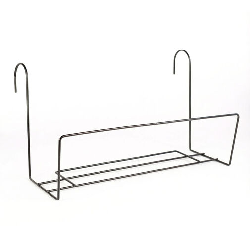 11500C • Držiak na truhlík - kov, čierny - na zábradlie - 40 x 22 cm