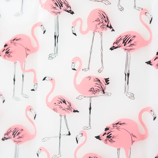 11527D • Záves do sprchy - flamingo - 180 x 200 cm