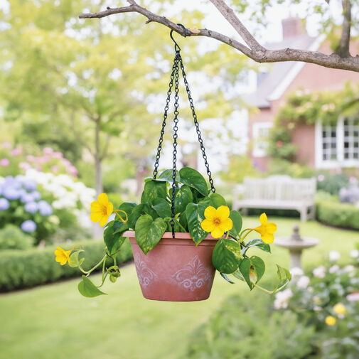 11561 • Reťaz na zavesenie kvetináča - kovová - čierna - 50 cm