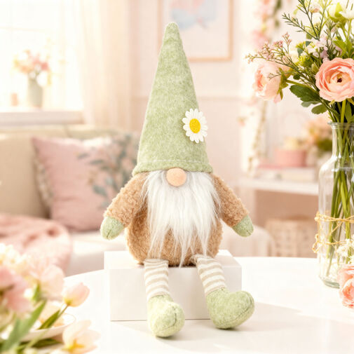 11574 • Textilná dekorácia - škriatok s nohami - 35 cm