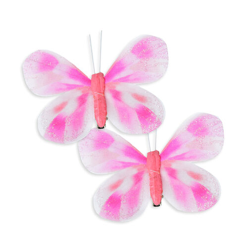 11692 • Záhradná dekorácia - motýľ - 10 cm - s klipom - 2 ks / balenie