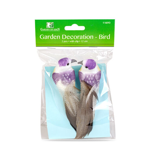 11693 • Záhradná dekorácia - vtáčik - 12 cm - s klipom - 2 ks / balenie