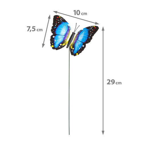 11699 • Zapichovací dekoračný motýľ - viac druhov - 29 cm - plast