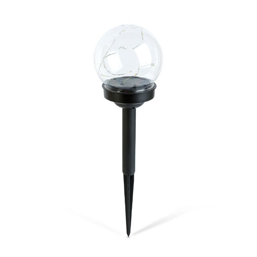 11709 • Zapichovacia solárna lampa - guľatá - farebná - 10 x 10 x 26,5 (+12,5) cm