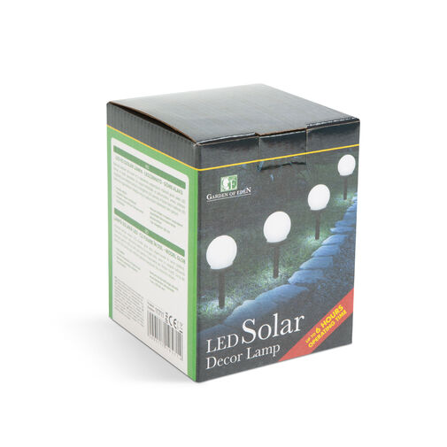 11711 • LED solárna lampa - zapichovateľná - guľa , studená biela - Ø10 cm