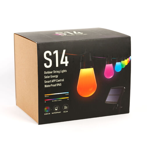 11747 • Smart solárna sveteľná reťaz - 30 ks RGBIC LED - 13 m - bluetooth