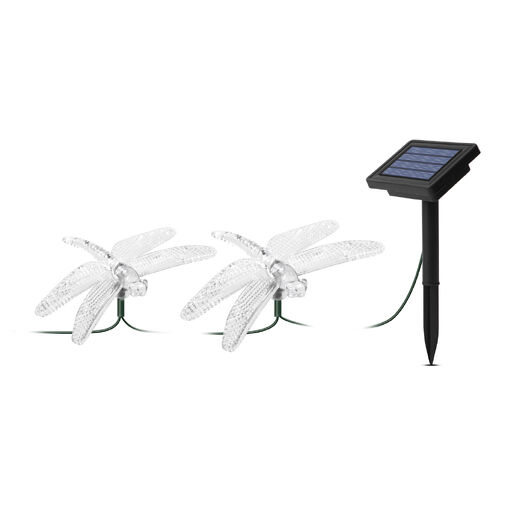 11758B • LED solárna sveteľná reťaz - vážka - 2,9 m - 10 farebných LED