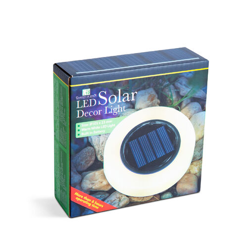 11766B • LED zapichovacia solárna lampa - kruh - teplé biele LED - 105 x 128 mm