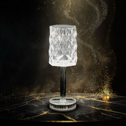 12503 • Stolová lampa - priehľadná - nastaviteľná farebná teplota, jas - akumulátorová - USB