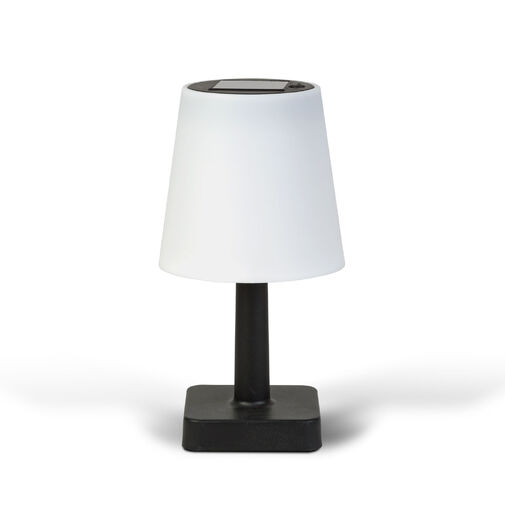 13006 • Solárna stolová lampa – biela – teplá biela LED – plast – 23 x 12 cm