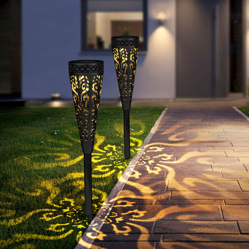 13011 • Zapichovacia solárna lampa – 1 teplá biela LED – 28,5 x 7 cm