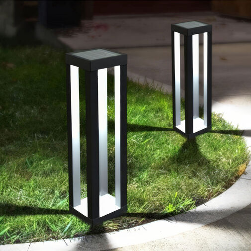 13013 • Zapichovacia solárna lampa – 1 teplá biela SMD LED – 10,5 x 10,5 x 46 cm