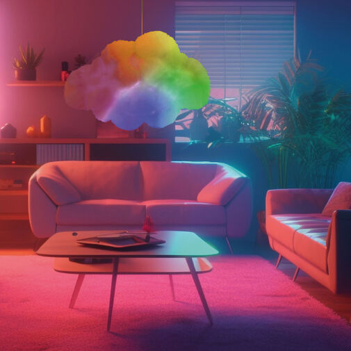 20259 • Kúzelná oblačná lampa - 16 RGB LED - 3 x AAA - 25 x 20 x 15 cm