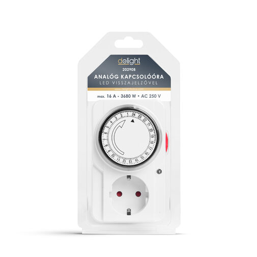 20290B • Analógové spínacie hodiny - LED kontrolka - 230V - 16A - 3680W