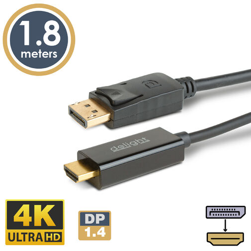 20334 • DisplayPort – HDMI kábel – 1.4 – 4K – 1,8 m