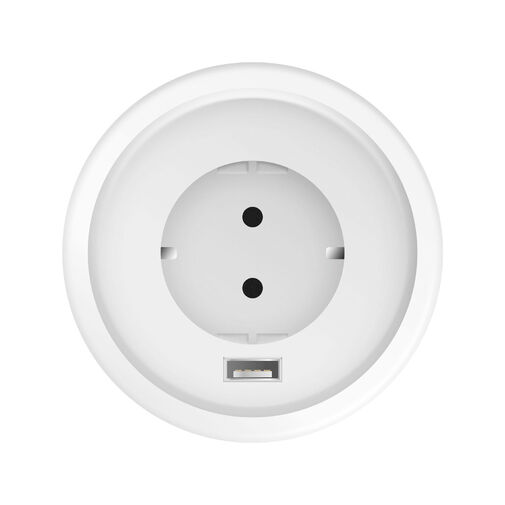 20461WH • Skrytá - zabudovateľná zástrčka + USB - biela