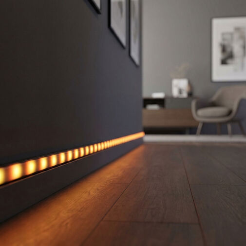 41010M2-BK • LED hliníkový profilový kryt – čierny – 2000 mm (pre 41010/41011)