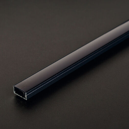 41010M2-BK • LED hliníkový profilový kryt – čierny – 2000 mm (pre 41010/41011)