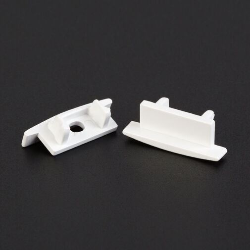 41011E-WH • LED hliníková profilová koncovka (pre 41011) – 2 ks – biela