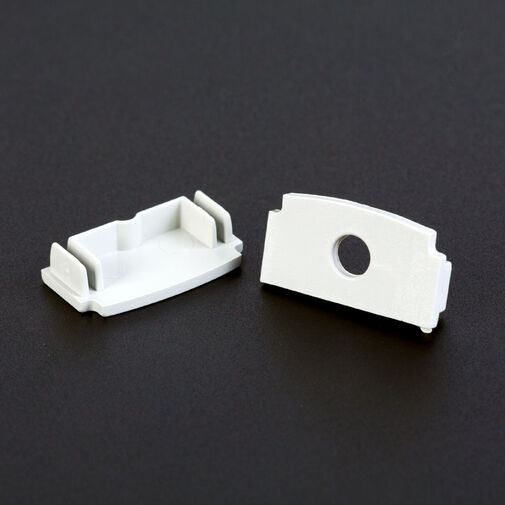 41025E • LED hliníková profilová koncovka (pre 41025) – 2 ks