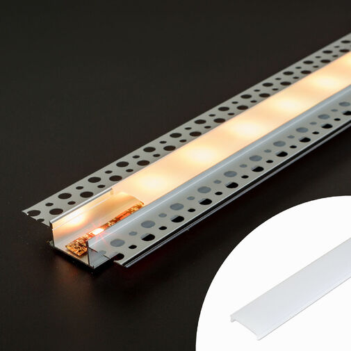 41025M1 • LED hliníkový profilový kryt – opál – 1000 mm (pre 41025A1)