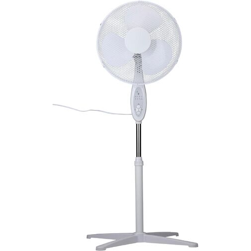 51101 • Stojanový ventilátor - 40 cm - 45 W - 3 rýchlosti - oscilačný - biely - 220 – 240 V AC