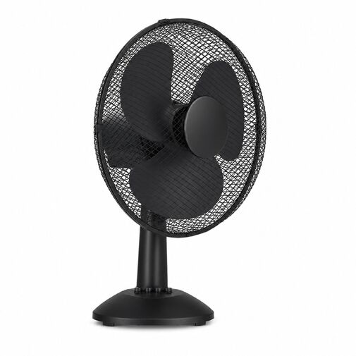 51104 • Stolný ventilátor - 23 cm - 22 W - 2 rýchlosti - oscilačný - čierny - 220 – 240 V AC