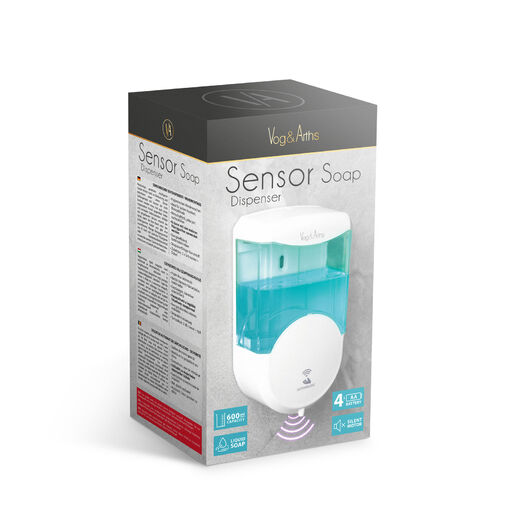 51120A • Automatický dávkovač mydla - 600 ml - na stenu - na batérie - biela
