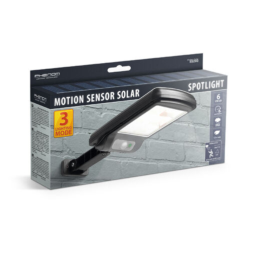 55290 • Solárny reflektor s pohybovým senzorom - nástenný - 6 LED