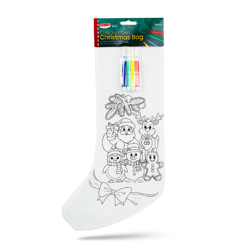 55996D • Vyfarbovateľná mikulášska čižma – so 4 fixkami – 4 druhy – 41 x 21 cm