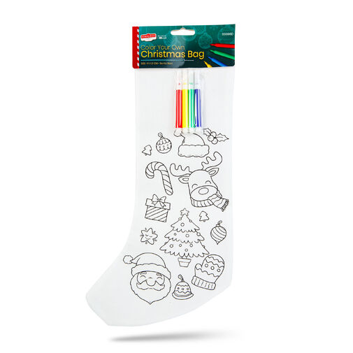 55996D • Vyfarbovateľná mikulášska čižma – so 4 fixkami – 4 druhy – 41 x 21 cm