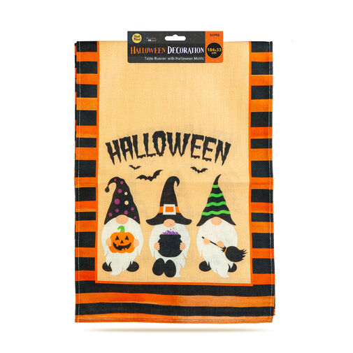 56595B • Halloween-ová dekorácia - obrus na stôl - s halloweenovými motívmi - 184 x 33 cm