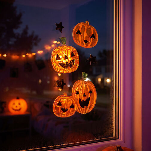 56612 • Halloween gélové okenné nálepky - 15 x 25 cm - 3 varianty