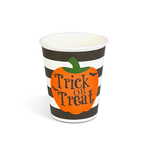 56632A • Halloweenový papierový pohár - tekvica - 2,5 dl - 8 ks / balenie
