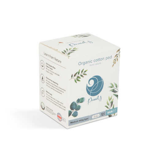 56984A • Hygienické vložky z bio bavlny - normálne - 12 ks / balenie
