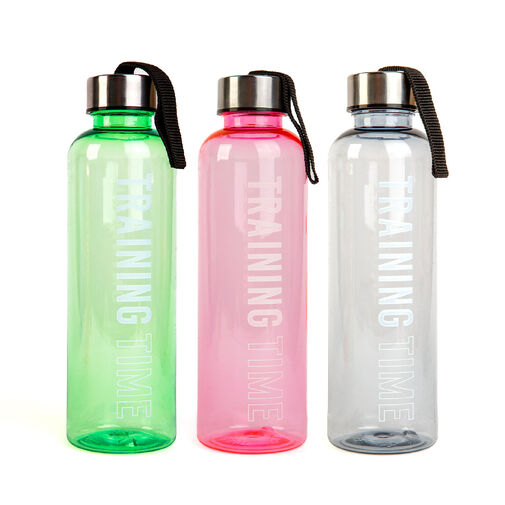 57216 • Športová fľaša - plastová, priehľadná - 550 ml - v 3 farbách